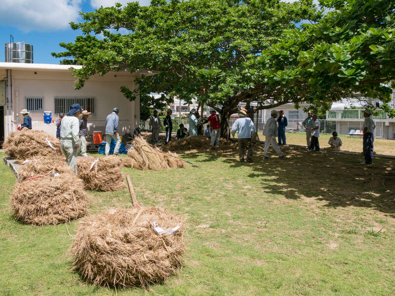 上与那原区綱作り2016